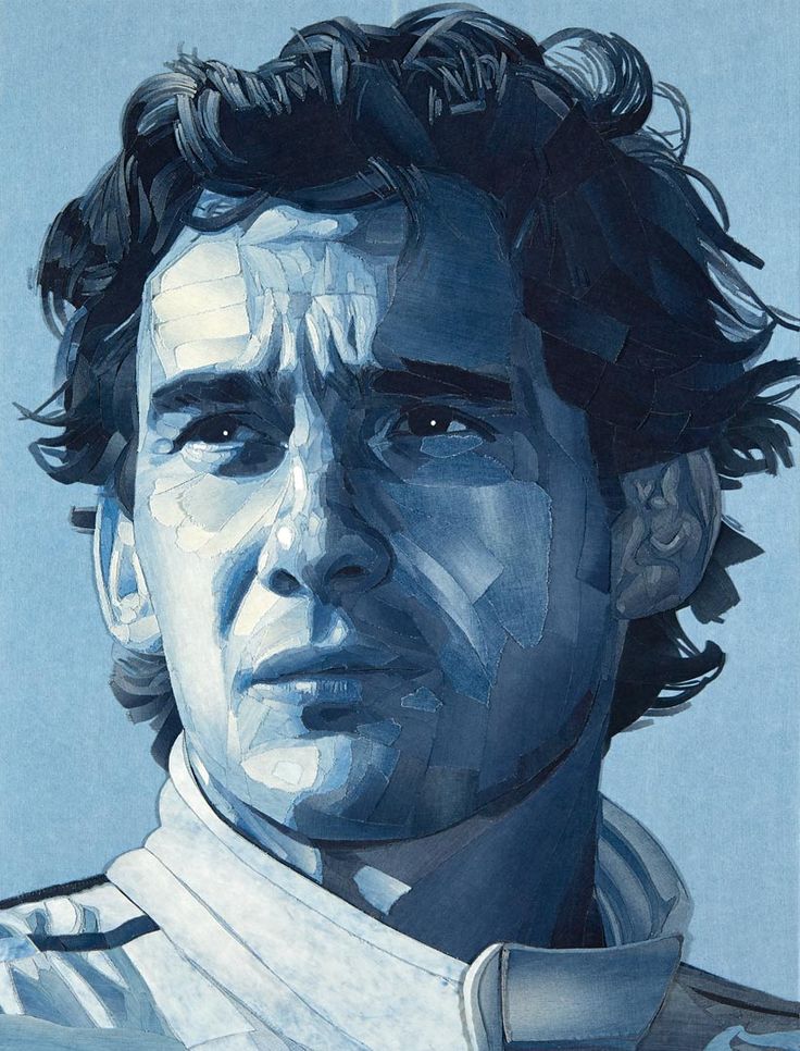 Imagem com vicunha textil do Ayrton Senna feita pelo artista Ian Berry