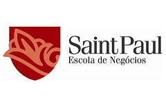 Logo Saint Paul -Escola de Negócios com fundo branco e letras em preto