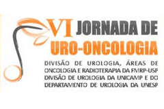 Imagem da jornada VI de Uro Oncologia com fundo branco e letras em preto e laranja